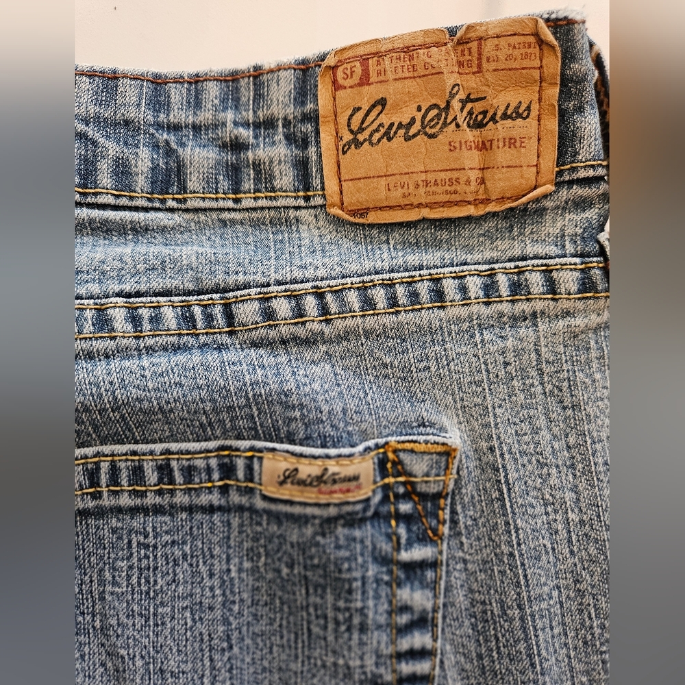 Levi Strauss Bootcut Lowrise Stretch Denim Jeans Sz 12M - Picture 4 of 8